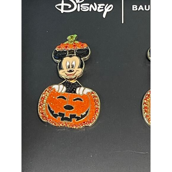 Disney Baublebar Halloween Mickey Mouse in Pumpkin Moveable Earrings NEW - Picture 10 of 10